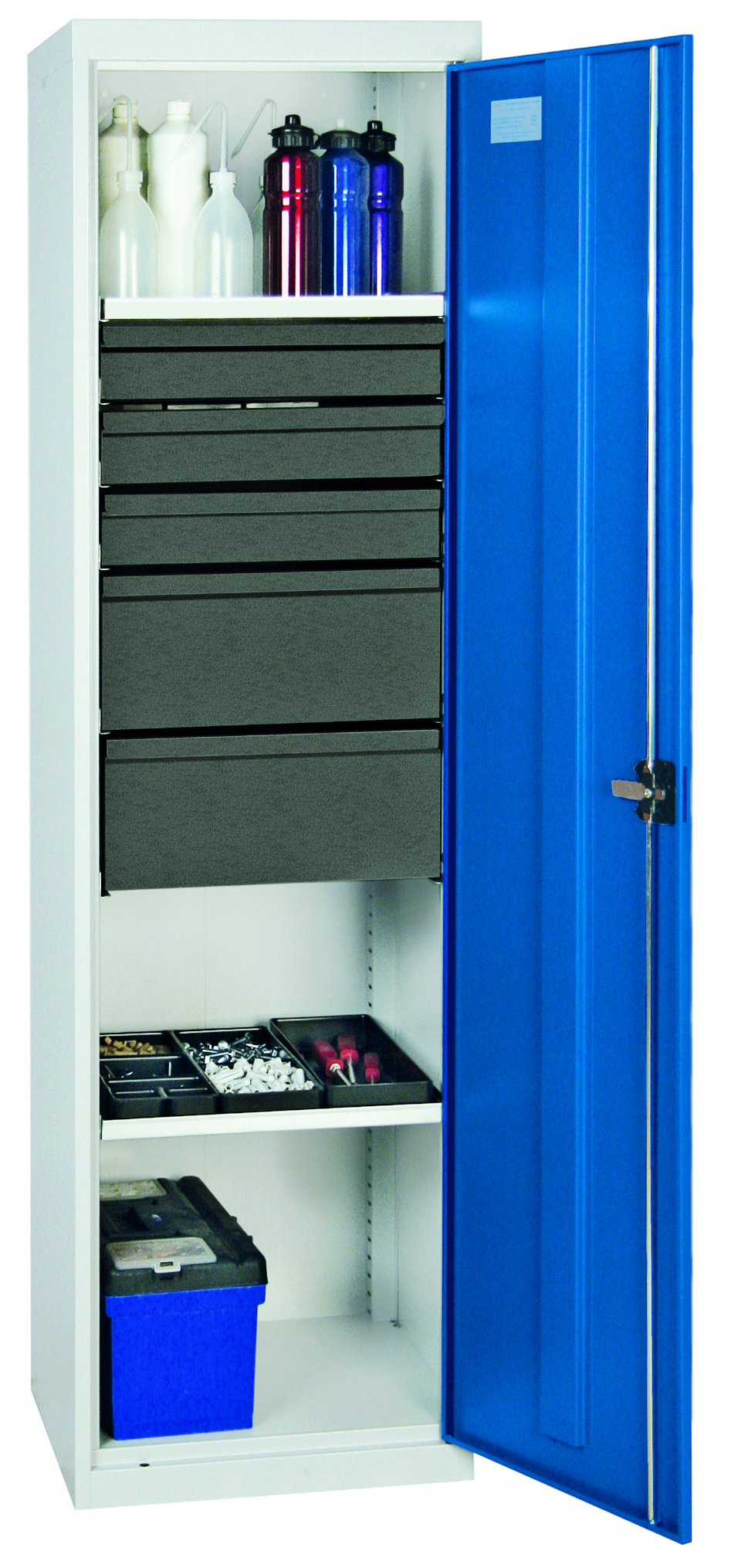 Werkzeug- und Materialschrank, Säule, Serie 3000, Säule lichtgrau/lichtblau