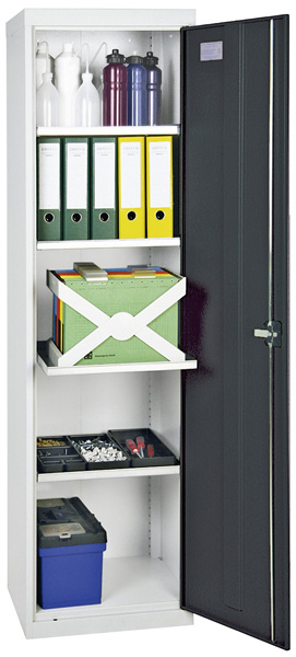 Werkzeug- und Materialschrank, Serie 3000, Säule lichtgrau/anthrazitgrau