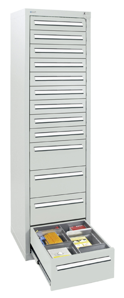 Schubladenschrank - Säule, Höhe 180 cm, Breite  50 cm