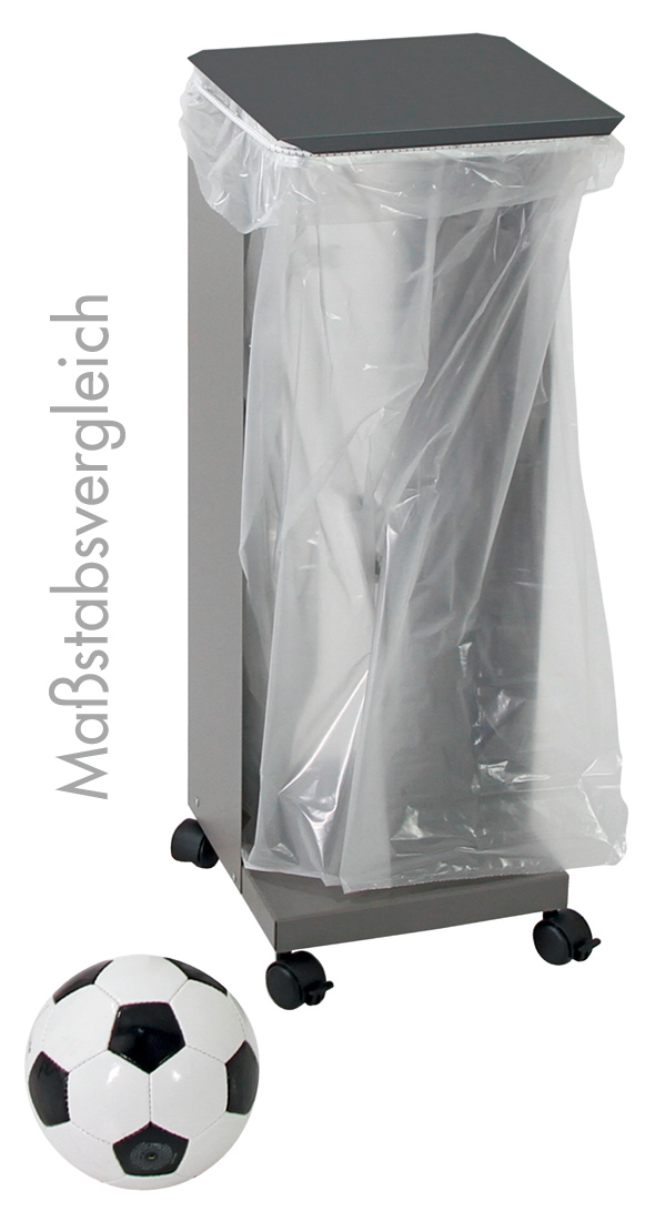 Müllsackhalter HM 75 mit Deckel - fahrbar