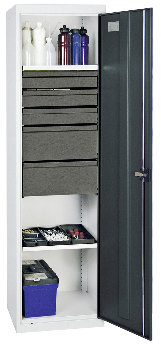 Werkzeug- und Materialschrank, Säule, Serie 3000, Säule lichtgrau/anthrazitgrau