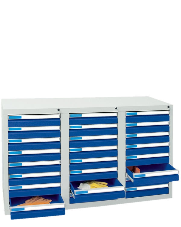 Schubladenschrank Serie ESTA-3, Teleskopauszug