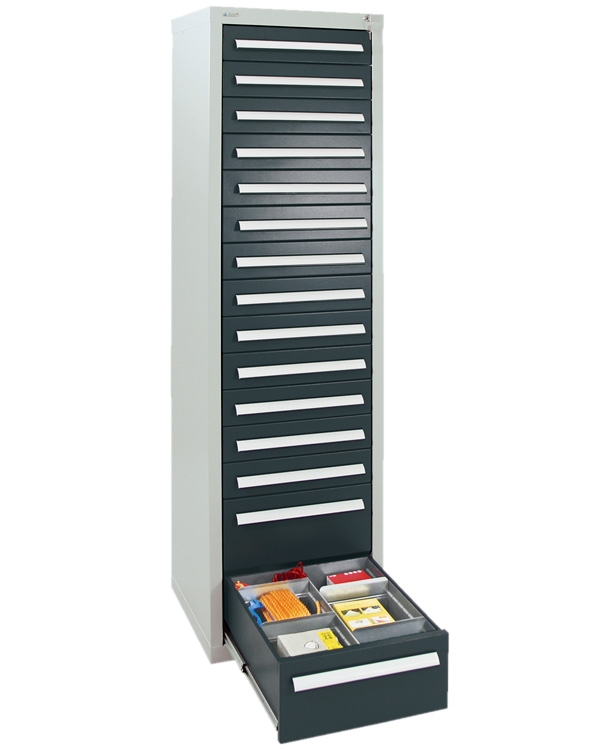 Schubladenschrank - Säule, Höhe 180 cm, Breite  50 cm
