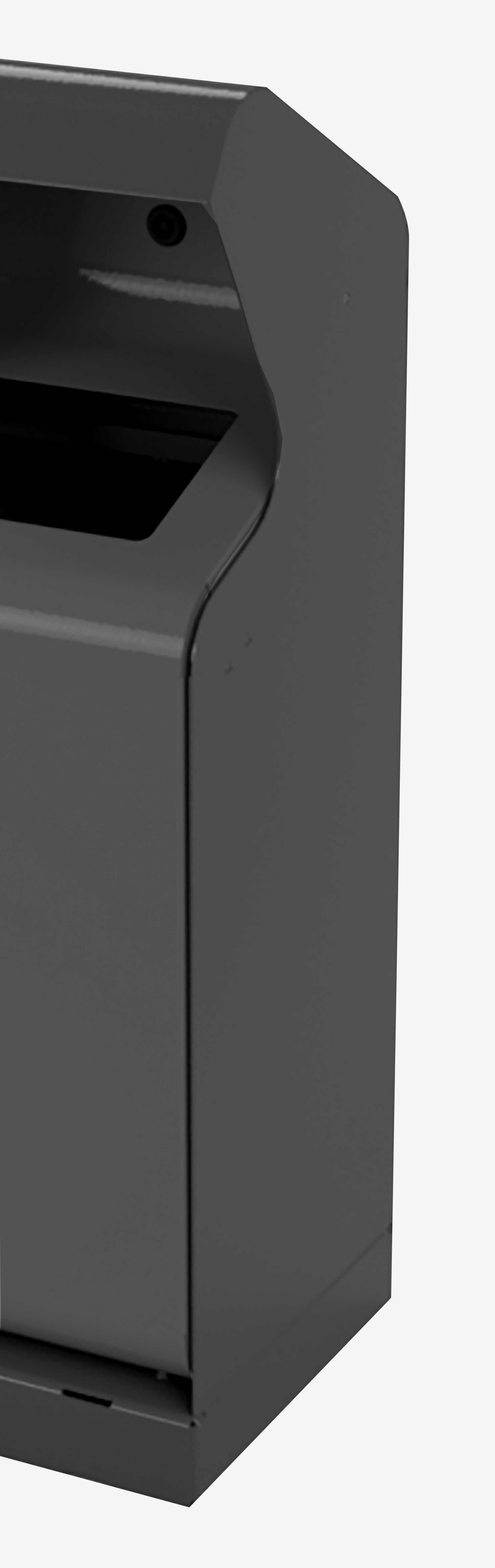 CityCore Metall-Abfallbehälter 70L für Außenbereich – wetterfest & robust
