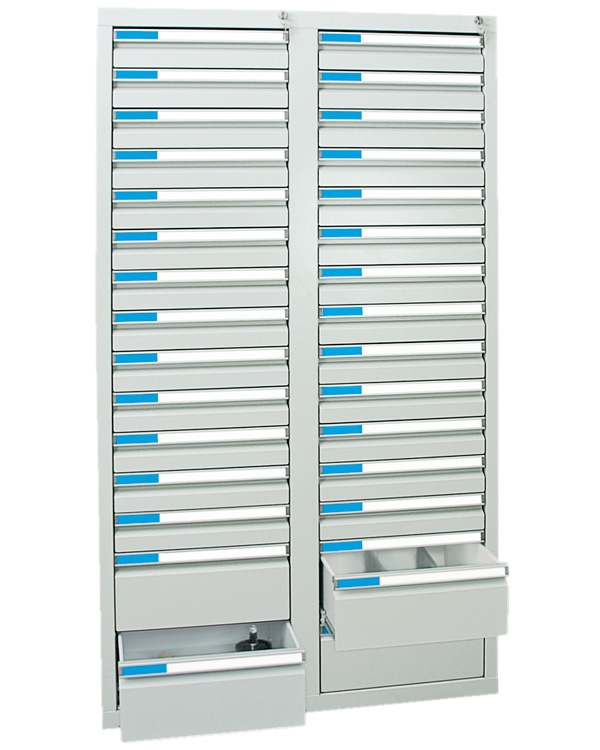 Schubladenschrank Serie ESTA-4, Teleskopauszug