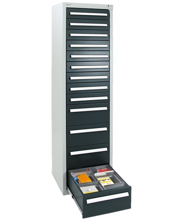 Schubladenschrank - Säule, Höhe 180 cm, Breite  50 cm