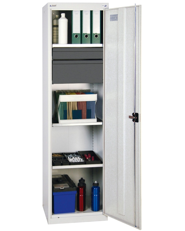 Werkzeug- und Materialschrank, Serie 3000, Säule lichtgrau