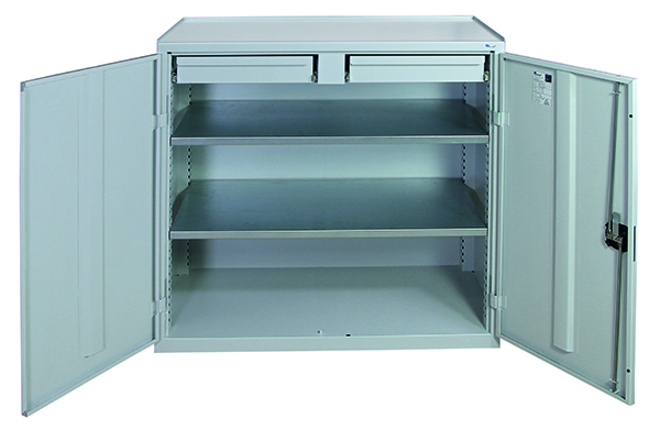 Werkzeug- und Beistellschrank Serie 2000, lichtgrau