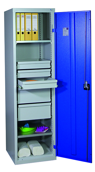 Werkzeugschrank Serie 2000, lichtgrau/blau
