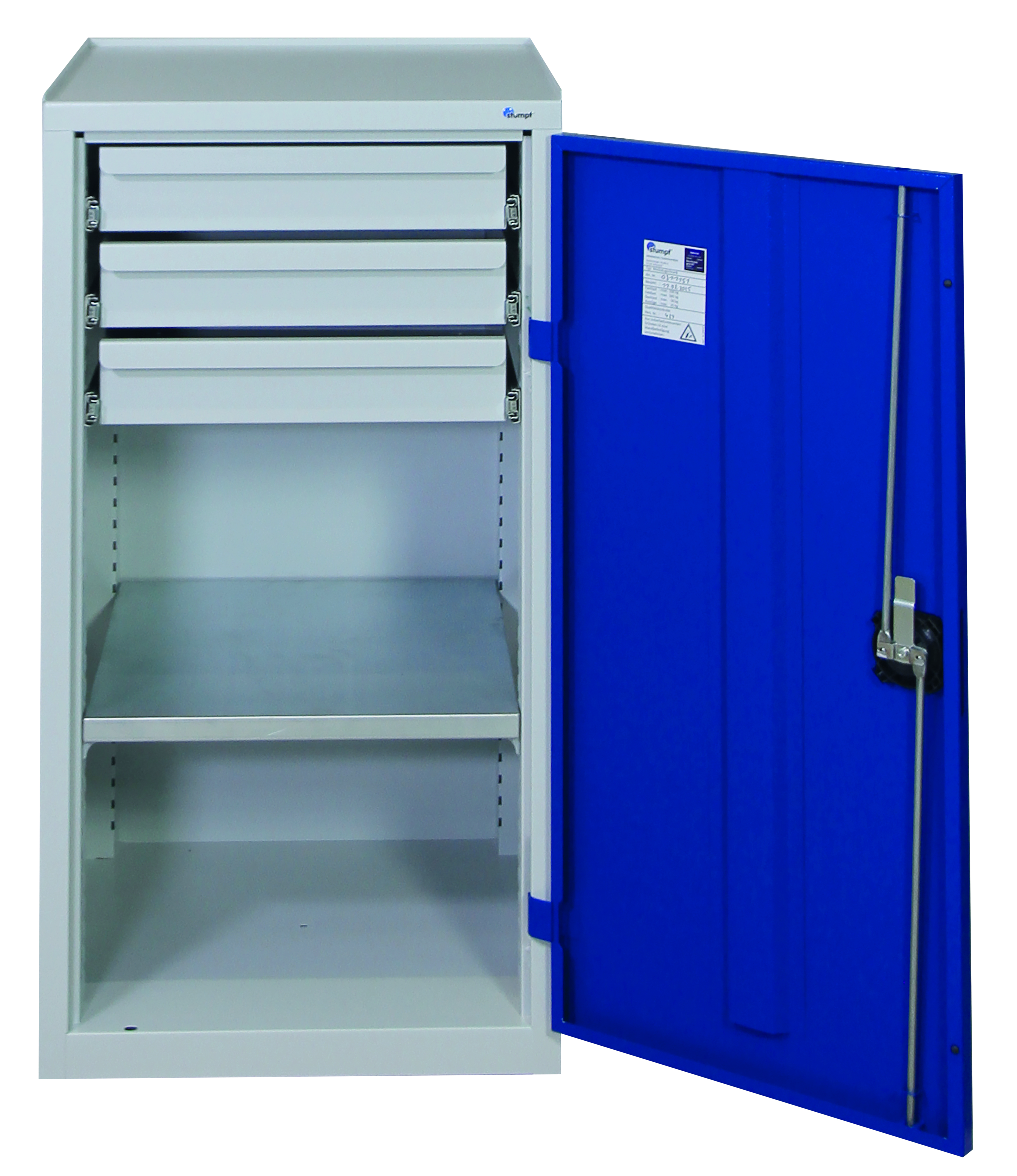 Werkzeugschrank Serie 2000, lichtgrau/blau