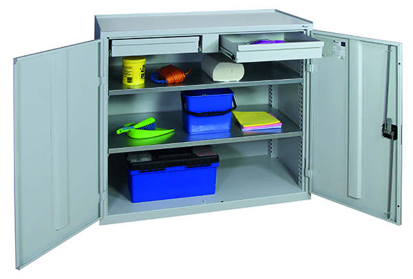 Werkzeug- und Beistellschrank Serie 2000, lichtgrau