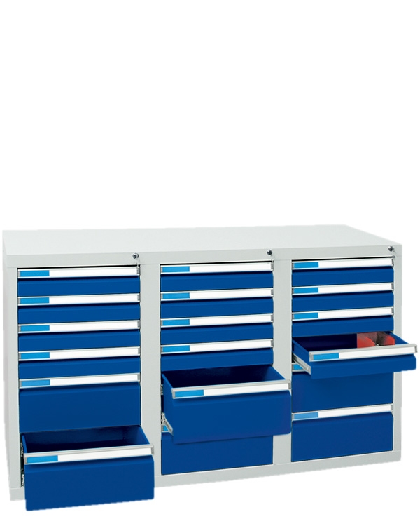 Schubladenschrank Serie ESTA-3, Teleskopauszug