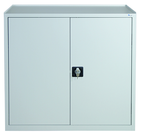 Werkzeugschrank, Höhe 100 cm, 2 Schubladen und 2 Großraumschubladen, 1 Fachboden, lichtgrau