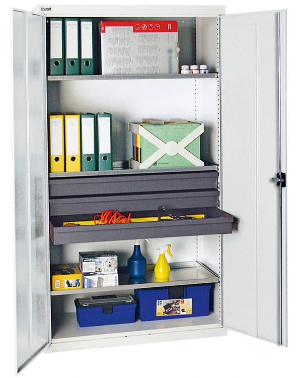 Werkzeug- und Materialschrank Serie 3000, lichtgrau