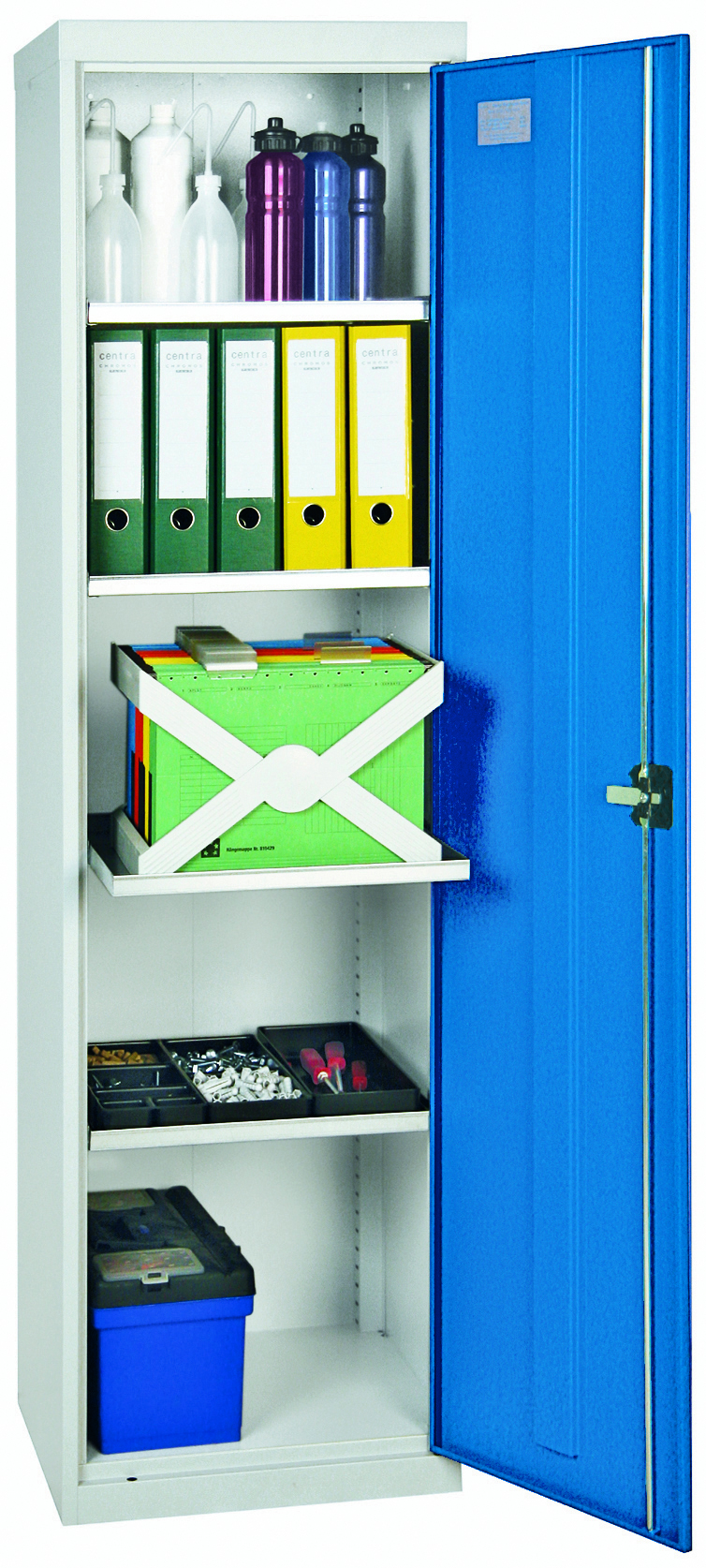 Werkzeug- und Materialschrank, Serie 3000, Säule lichtgrau/lichtblau
