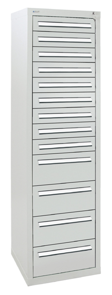 Schubladenschrank - Säule, Höhe 180 cm, Breite  50 cm