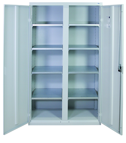 Werkzeugschrank Serie 2000, mit Mitteltrennwand, lichtgrau/lichtgrau