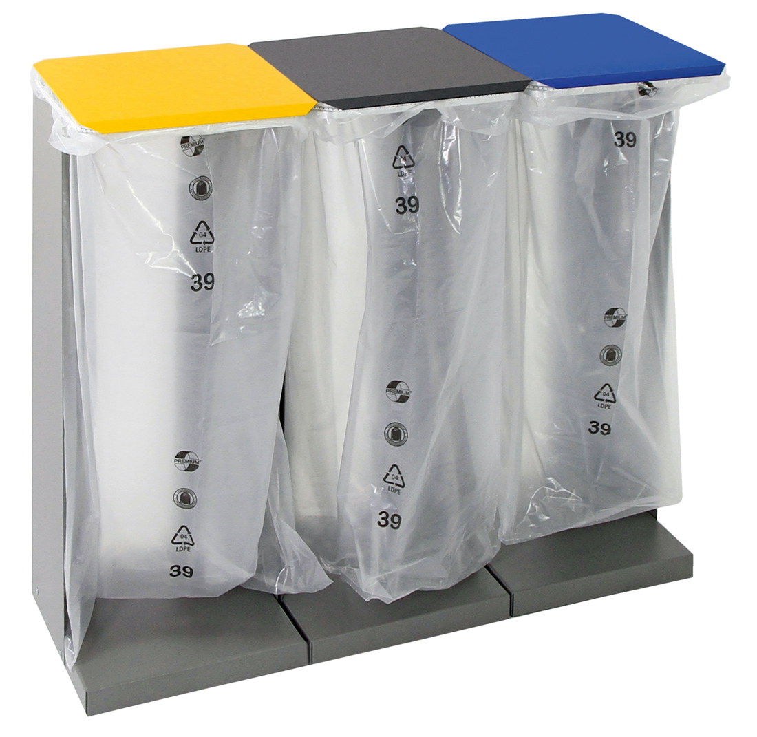 Müllsackhalter HM 75 - 3-fach Set - stationär