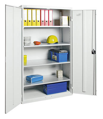 Flügeltürenschrank MovaFlex-4, lichtgrau