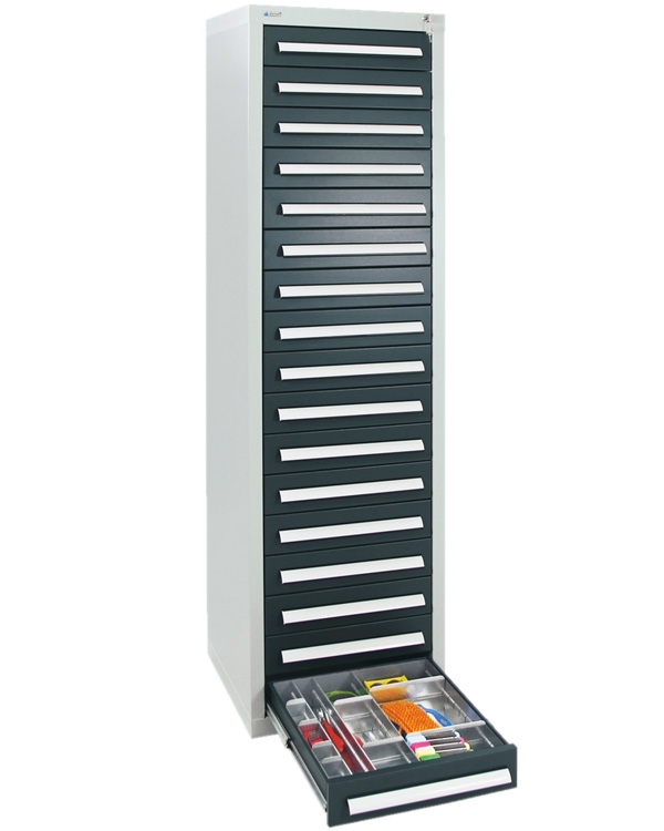 Schubladenschrank - Säule, Höhe 180 cm, Breite  50 cm