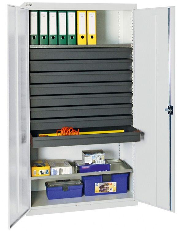 Werkzeug- und Materialschrank Serie 3000, lichtgrau