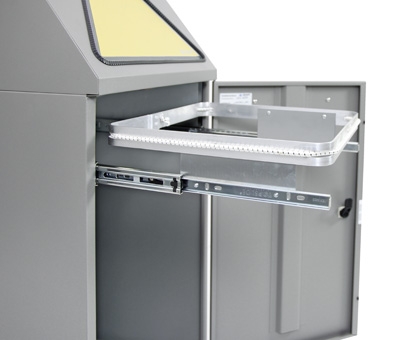 Abfalltrennung Modul-Vario 120, ProSlide-System, Trethebel, graualu-struktur