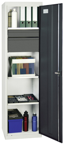 Werkzeug- und Materialschrank, Säule, Serie 3000, Säule lichtgrau/anthrazitgrau