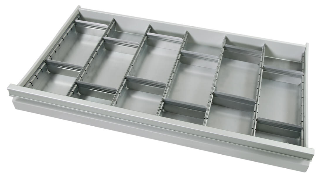 Einteilungs-Set, 100 mm Höhe, 1000 mm Breite