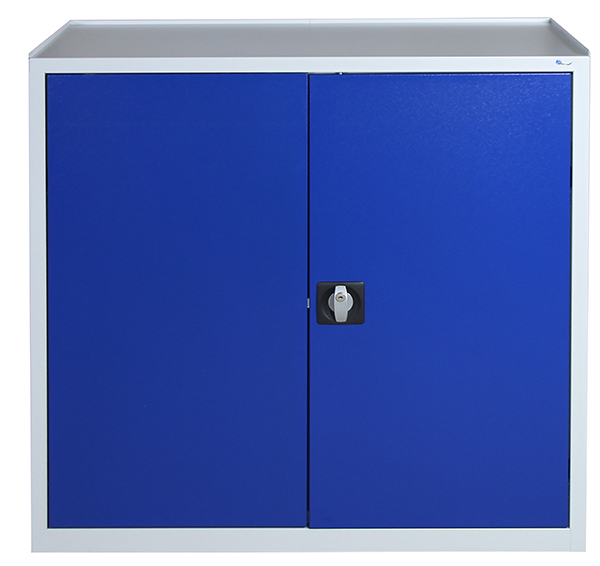 Werkzeugschrank, Höhe 100 cm, 2 Schubladen und 2 Großraumschubladen, 1 Fachboden,  lichtgrau / enzia