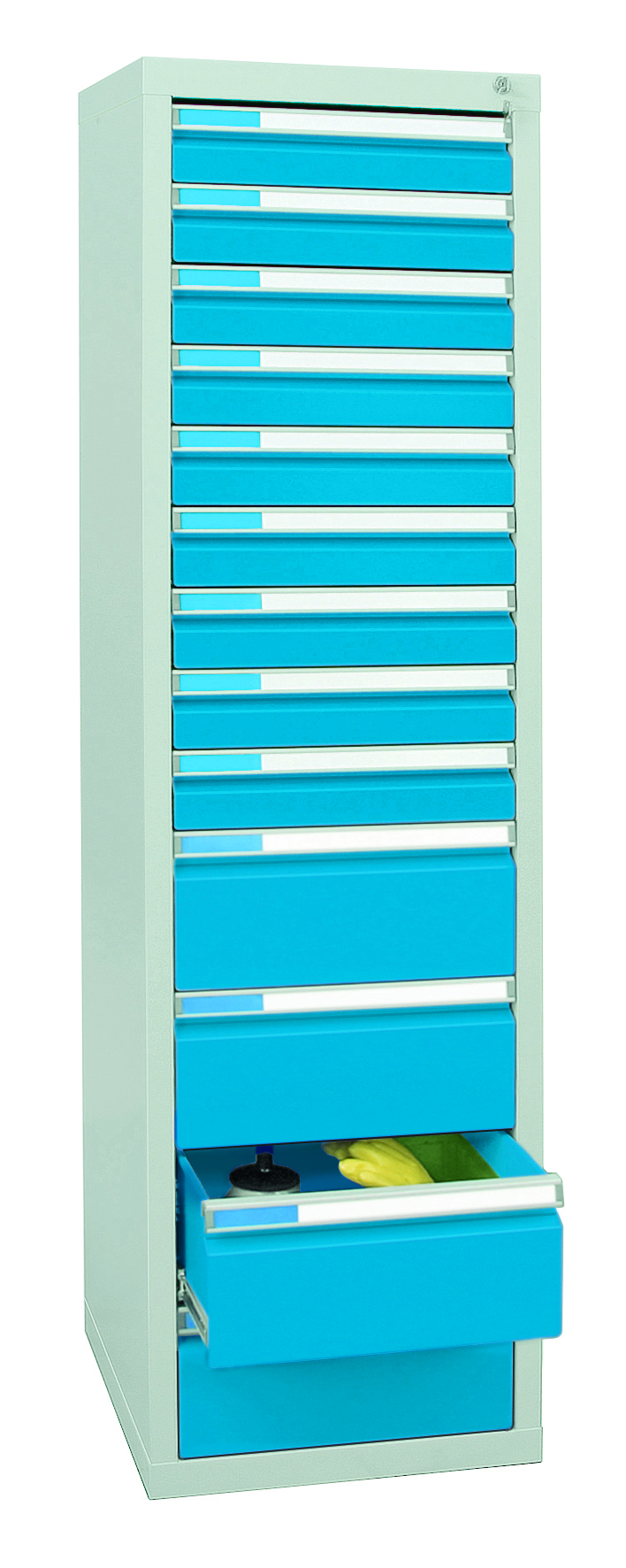 Schubladenschrank Serie ESTA-5, Teleskopauszug