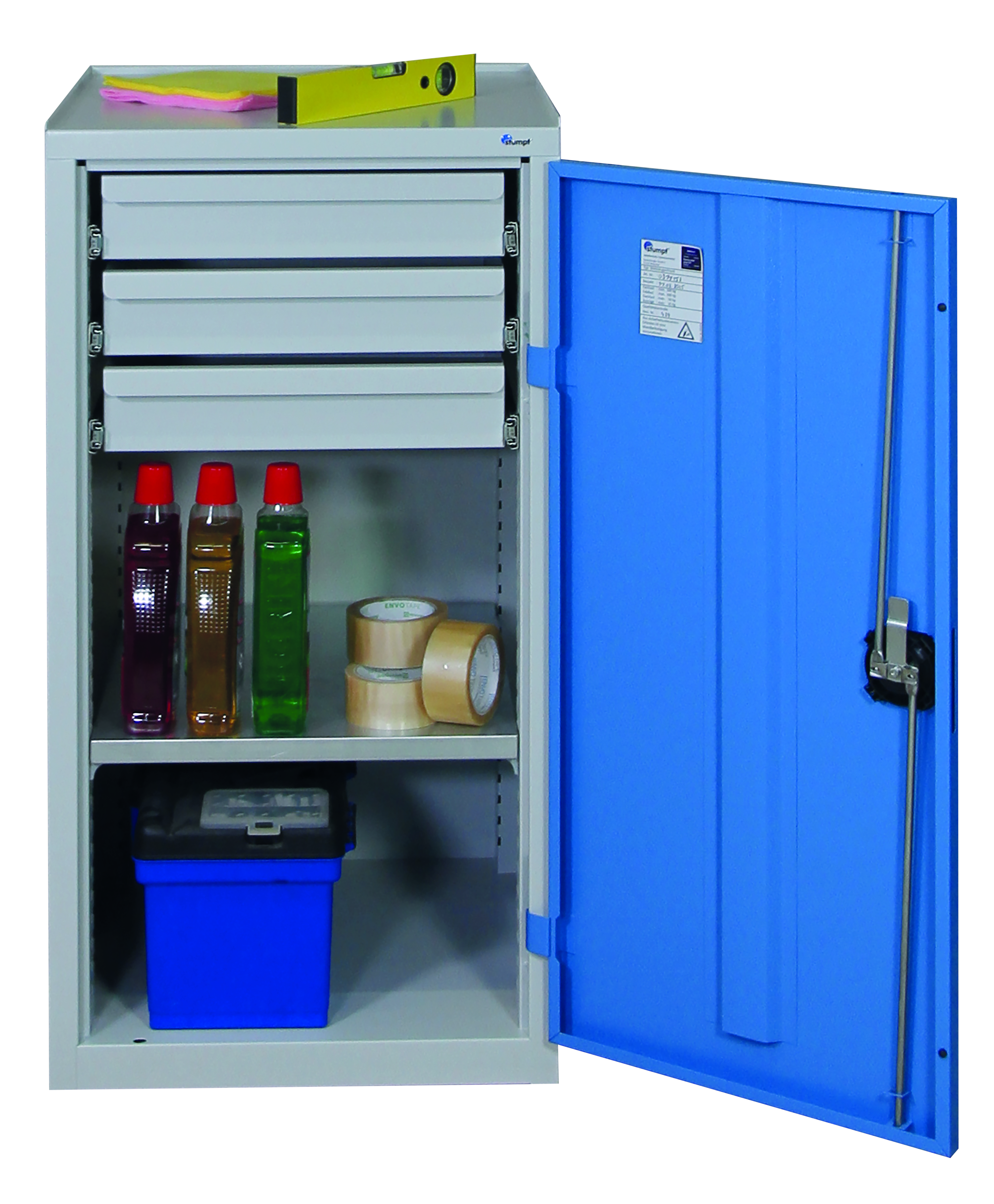 Werkzeugschrank Serie 2000, lichtgrau/lichtblau