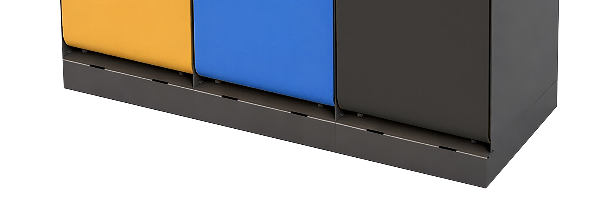 CityCore Metall-Abfallbehälter 3x70L Station für Außenbereich – wetterfest & robust