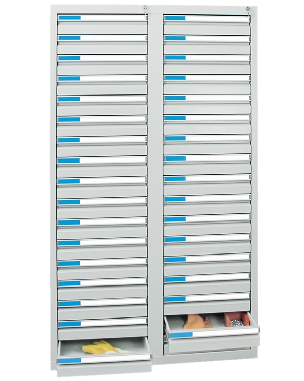 Schubladenschrank Serie ESTA-4, Teleskopauszug