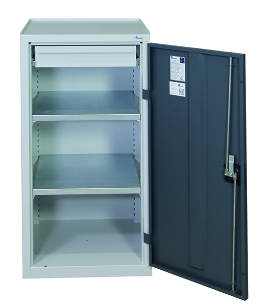 Werkzeugschrank, Höhe 100 cm, lichtgrau / anthrazitgrau
