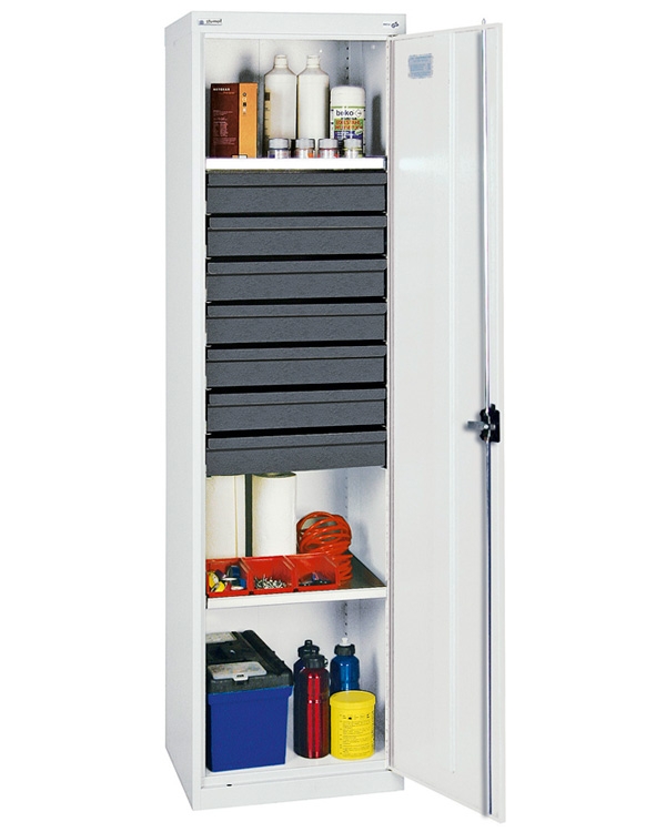 Werkzeug- und Materialschrank, Serie 3000, Säule lichtgrau