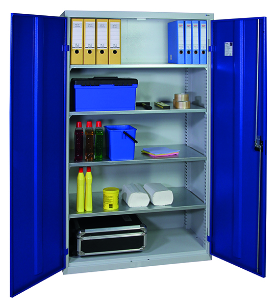 Werkzeugschrank Serie 2000, lichtgrau/blau