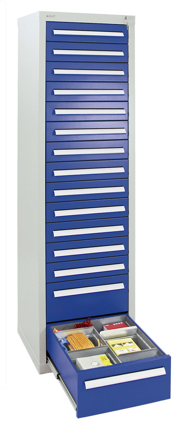 Schubladenschrank - Säule, Höhe 180 cm, Breite  50 cm