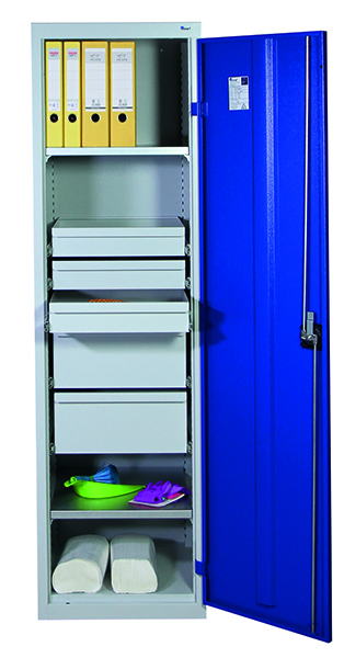 Werkzeugschrank Serie 2000, lichtgrau/blau