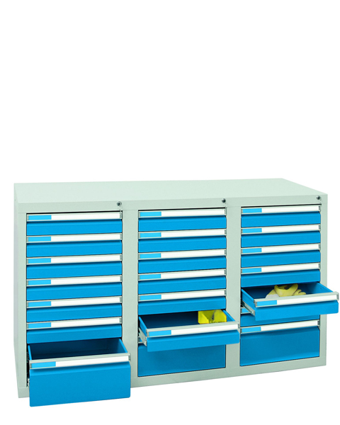 Schubladenschrank Serie ESTA-3, Teleskopauszug