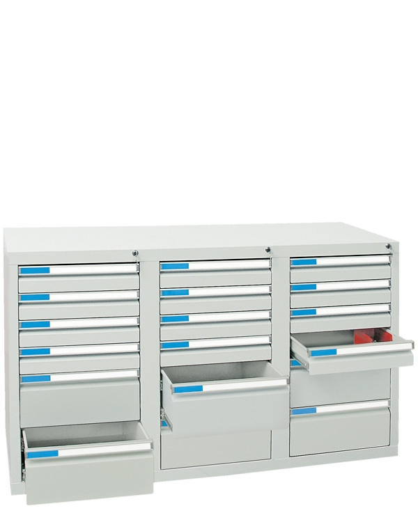 Schubladenschrank Serie ESTA-3, Teleskopauszug